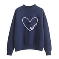 thumbnail image 2 of Meichang Sweat-Shirt pour Femmes Chemise de la Saint-Valentin Sweat-Shirt Graphique Cœur Mignon Pull Col Rond Manches Longues Sweat-Shirts de Vacances Saint-Valentin, 2 of 4