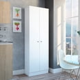 thumbnail image 1 of TUHOME Free Standing 5 Shelf Wood Pantry Multi Storage Cabinet, White, 1 of 4