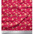 thumbnail image 1 of Soimoi Poly Georgette Fabric Leaves & Flower Floral Print Fabric by the Yard 52 Inch Wide, 1 of 3