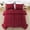 Geometric-Burgundy, variant on JML Tufted King Comforter Set 3 Pieces, Jacquard Boho Tufts Bedding Set - All Season Duvet and 2 Pillow Shams Bed Sets, Burgundy