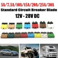 thumbnail image 3 of 1 Pce Fusible de Lame de Disjoncteur 12V 24V Réinitialisable 5-30A Marine Réinitialisation Automatique Plus Besoin de Remplacer le Fusible Soufflé 2024 Chaud 15A, 3 of 5