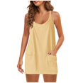 thumbnail image 2 of EGNMCR Women's Summer 2 Piece Outfits Tank Sets Lounge Solid Color Tops with Shorts Beach Matching Sets, 2 of 9