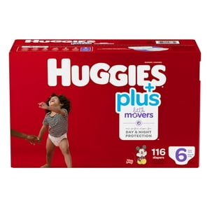 Huggies Little Movers Plus, Taille 6, Boîte de 116
