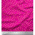 thumbnail image 1 of Soimoi Pink polyester Crepe Fabric Polka Dots Print Sewing Fabric Yard 52 Inch Wide, 1 of 3