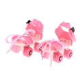 thumbnail image 3 of Esquirla Patins à Roulettes pour Enfants, Chaussures de Patinage à Double Rangée, Espadrilles à Roulettes Réglables, Rose, 3 of 8