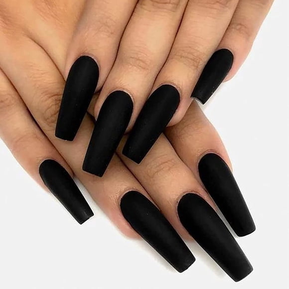 Extra Long Fake Nails Ballerina Press on Nails Matte Acrylic Nails for Women and Girls 24Pcs