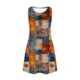 thumbnail image 4 of Ovzne Robes pour Femmes 2025 Robe d'Été Femmes Décontractée Ample Robe d'Été Imprimée Sans Manches Col en V Ensemble Haut/chemise Robe de Printemps Imprimée Liquidation, 4 of 7