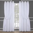 thumbnail image 1 of Exclusive Home Rideaux Catarina Superposés Unis Occultants et Voilages Paire de Panneaux de Rideaux pour Fenêtre avec Oeillets, 52x96, Blanc Hiver, Lot de 2, 1 of 5