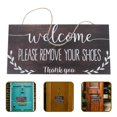 thumbnail image 2 of 1Pack Farmhouse Style Wooden Hanging Sign Light Brown for Home Decor Take Shoes Off Signs, 2 of 8