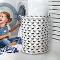 thumbnail image 4 of BKER Patterned Linen Laundry Hamper Without Lid Large Open Top Dirty Stylish And Breathable Fabric For Bedroom Or Bathroom Easy And Durable Design, 4 of 5