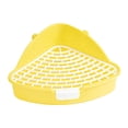 thumbnail image 2 of GROWTH TANK Pet Toilet Bunny Corner Toilet Box Rabbit Litter Pan Easily to Clean for Yellow, 2 of 9