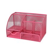 tredstone Office Desk Organizer - Workspace Neat And Tidy With Mesh Organizer Desk Organizer Office Durable Rose Red 1Set