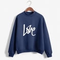 thumbnail image 2 of CEHVOM Femmes Mode Décontractée Imprimé Col Rond Ample Manches Longues Hauts Courts Blouse Chandails Sans Capuche Liquidation, 2 of 5