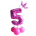 thumbnail image 2 of simhoa 19pcs/Set Numbers 0-9 Foil Balloons Party Latex Balloons Wedding Decorations Number 5, 2 of 4