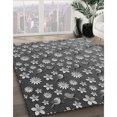 thumbnail image 3 of Ahgly Company Tapis d'Intérieur Lavable à la Machine, Carré, Transitionnel, Noir, Tapis de Zone, 3 Pieds Carré, 3 of 7