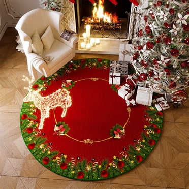 Jupe de Noël Arbre - Décorations de Noël, Jupe d'Arbre de Noël en Velours Jupes d'Arbre Vintage Housse de Jupe d'Arbre de Noël pour Déco de Fête de Noël Jupe d'Arbre de Noël Scintillante pour Maison Vacances 23.62 Pouces