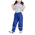 thumbnail image 2 of MIASHUI Pantalon de Pluie Réfléchissant Imperméable pour Garçons Filles, Léger, Bleu, 10-12 Ans, 2 of 4