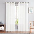 thumbnail image 2 of Curtains for Living Room Linen Textu es Long Farmhouse Casual Weave Back Tab Drapes Light Filtering Window Curtain Panels, 2 of 6