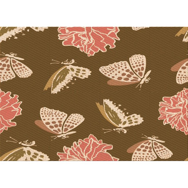 Ahgly Company Machine Washable Indoor Rectangle Transitional Saddle Brown Area Rugs, 5' x 7'