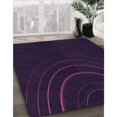 thumbnail image 3 of Ahgly Tapis d'Intérieur Lavable en Machine Carré Noir Nuit Transitionnel, 6 Pieds Carré, 3 of 7