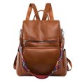 thumbnail image 1 of TIEVOSA Women's Korean Fashion Backpack Large Capacity Soft Leather Travel Backpack, 1 of 8