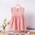 thumbnail image 4 of Timegard Baby Girls Clothes Summer Flowy Chiffon Ruffle Cap Sleeve Dress Loose Toddler Beach Sundress, 4 of 8
