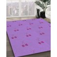 thumbnail image 3 of Ahgly Company Tapis d'Intérieur Lavable en Machine Carré Transitionnel Heliotrope Violet, 3 Pieds Carré, 3 of 7
