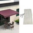 thumbnail image 4 of Beige 210D Silver-Coated Oxford Cloth Outdoor Retractable Awning Cover - Waterproof, UV-Resistant, Dustproof & Weatherproof Protection Sleeve with Tied Rope for Easy Installation, Size, 4 of 7