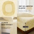 thumbnail image 4 of King Size Bed Sheets Piece Floral Pattern Sheets King Deep Pocket Sheet Grey Lotus, 4 of 7