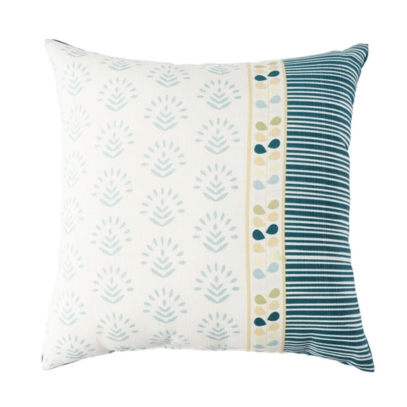 Paquet de 2 coussins décoratifs bleu Stamp