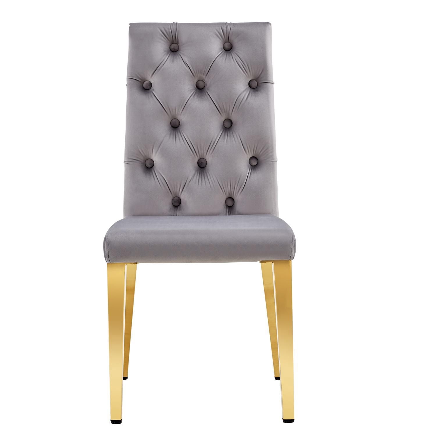 Canadian Roma Grey Dining Chair Golden Legs