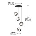 thumbnail image 4 of Artika Vivaldi Modern LED Pendant Light Fixture, Black, 4 of 5