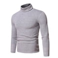 thumbnail image 2 of RKSTN T-Shirts à Manches Longues pour Hommes Col Roulé Hauts Unis Automne Hiver Doux Extensible Blouse de Base Hauts, 2 of 6