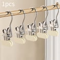 thumbnail image 1 of EGNMCR Bacs de Rangement, Contenants de Rangement Cintres pour Pantalons en Caoutchouc Souple Pinces en Acier Inoxydable Organisateur Polyvalent pour Garde-Robes Antidérapant Pince Sans Trace pour Jupes Jeans Pinces en Acier Inoxydable, 1 of 6
