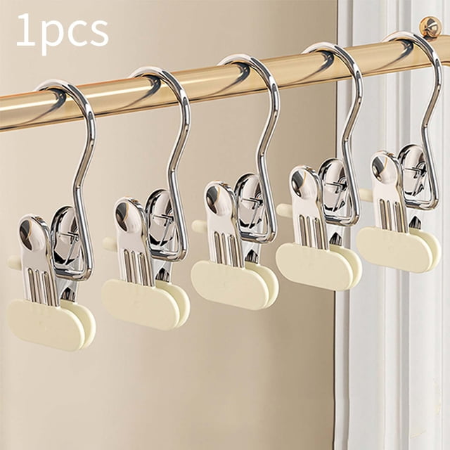 EGNMCR Bacs de Rangement, Contenants de Rangement Cintres pour Pantalons en Caoutchouc Souple Pinces en Acier Inoxydable Organisateur Polyvalent pour Garde-Robes Antidérapant Pince Sans Trace pour Jupes Jeans Pinces en Acier Inoxydable