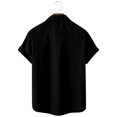 thumbnail image 4 of Chemise Décontractée d'Été pour Homme à Imprimé, Manches Longues, Grande Taille, Chemise Courte Longue à Manches N, Col Rabattu, Grande Chemise Boutonnée, 4 of 6