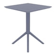 thumbnail image 4 of Compamia Sky Square Folding Table 24 inch Polypropylene Resin with Folding Top, Dark Gray (1 Count), 4 of 8
