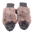 thumbnail image 2 of XZNGL Cartoon Hedgehog Wool Double Layer Thermal Insulation with Finger Weave Gloves, 2 of 7