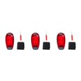 thumbnail image 3 of Transemion Waterproof LED Warning Light Portable Bike Warning Light Multifunctional Night Cycling Lamp ABS Bike Taillight Red 3Set, 3 of 6