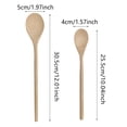 thumbnail image 3 of Binwennn 3 Piece Natural Hardwood Stirring Spoons Set, 3 of 7