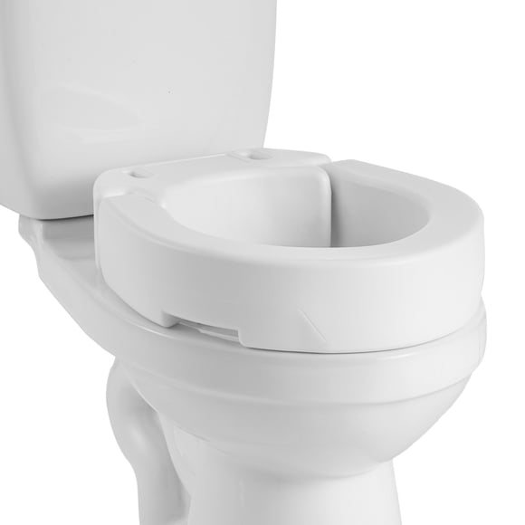 VEVOR Siège de Toilette Surélevé, Capacité de Charge de 300 Lb, Hauteur de Levage de 3,5 Po, Rehausseur de Siège de Toilette Surélevé pour Commode avec Ouverture Agrandie pour Aînés, Personnes Âgées, Handicapés, Personnes Handicapées et Adultes, Convient à une Cuvette Ronde