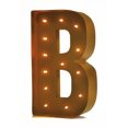thumbnail image 1 of Rustic Vintage 11" Decorative LED Light Glow Letters - Letter B, 1 of 2