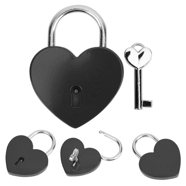 , Comfortable Heart Lock Compact For Jewelry Box For Diary For Small Luggage Yellow,Blue,Green,Purple,White,Pink,Red,Rose Red,Black