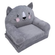 Toddler Chair Baby Girl Folding Lazy Kids Sofa  Cartoon Princess Sofa Bed Cute Cartoon Style Gray Sofas