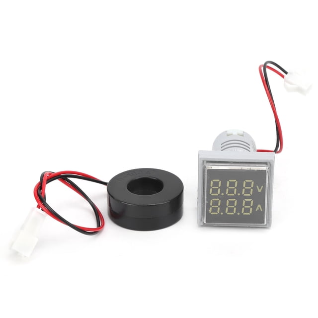 2 in 1 Voltmeter Ammeter Voltage Current Meter Tester Data Double Display Measuring Indicator for Indication of Equipment Power Value Measurement