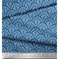 thumbnail image 2 of Soimoi Blue Rayon Fabric Floral Damask Print Fabric by Yard 42 Inch Wide, 2 of 3