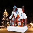 thumbnail image 3 of jifeng LED Christmas Village House Scene Buildings Collectible Decoration Figurines for D, 3 of 8
