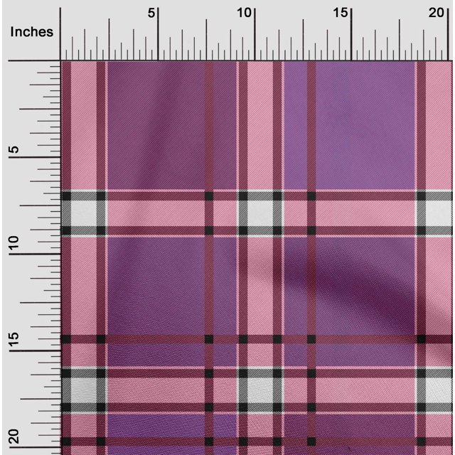 oneOone Tissu en Coton à Carreaux Tartan 56 Pouces de Large