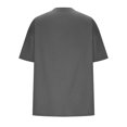 thumbnail image 4 of Plebaso T-Shirts Surdimensionnés pour Femmes 2025 Manches Courtes Hauts Amples Col Rond Décontracté Uni T-Shirts Basiques pour Femmes, 4 of 5