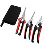 Pruning shears set for gardening trees, manual pruning shears, manual garden pruning shears, stainless steel
